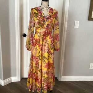 K1775 Women Dress, Size Small, Color Super Lemon
